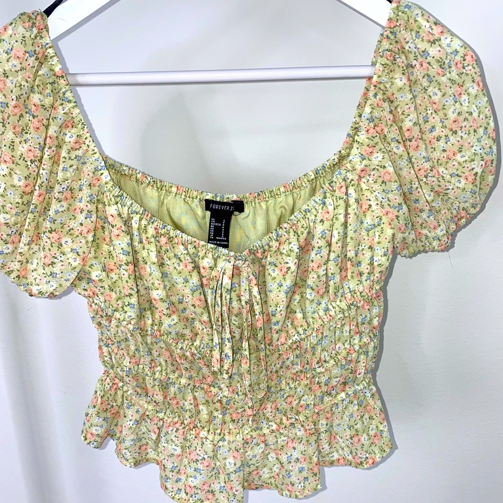 Forever 21 Floral Crop Top